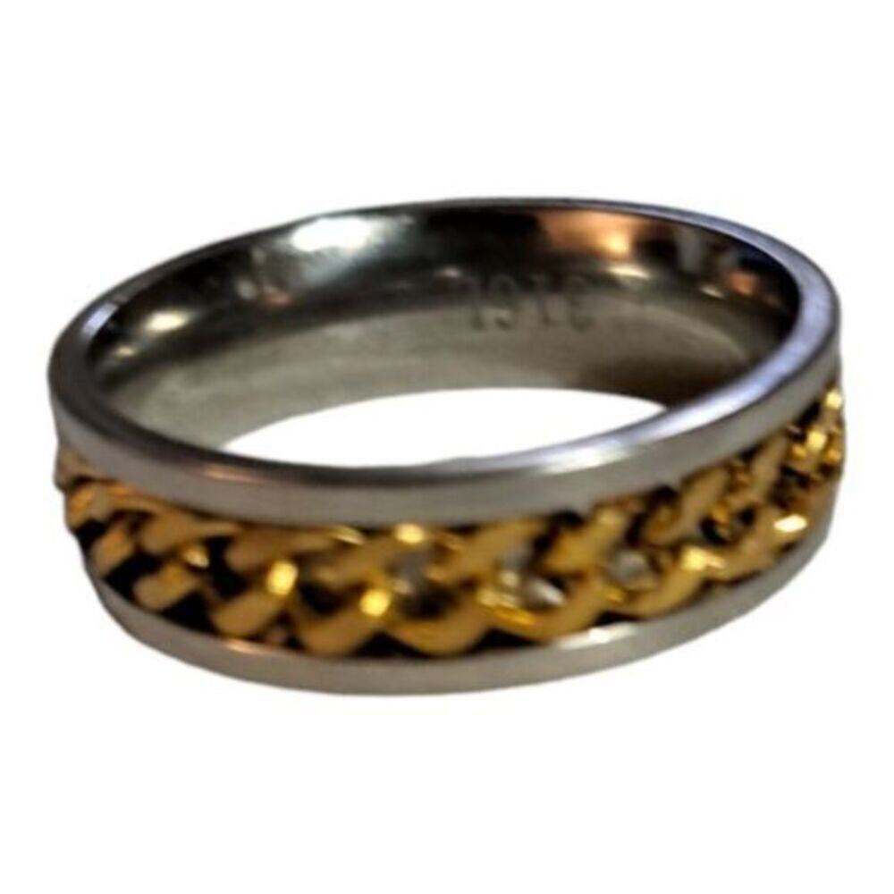 New‎ stainless steel spinning ring size 15